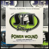 American SIT POWER WOUND NR6 30-125 NICKEL PLATED BASS BASS ELECTRIC BASS STRINGS 6 STRINGS