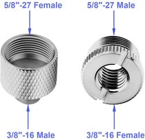 2-Piece Set 5 8 -27 thread and 3 8-16 Threaded Adapter for microphone microphone bracket etc.