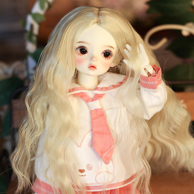 taobao agent [Wig] 3 minutes, 4 minutes, 6 minutes, doll wigs, milk white mid -noodle curl long curly curly hair high -temperature silk BJD