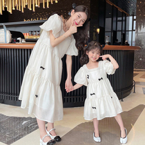  Korean parent-child dress mother-daughter loose dress Western style summer dress 2021 new Korean summer princess skirt