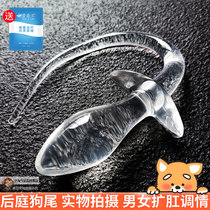 Dog Tail Anus Sebum Anal Plug Soft Glue Rear Vestibule Masturbation Anal Dog Slave Owner Spice tail Adult Sex Supplies sm
