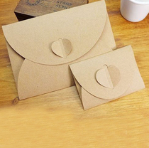 Retro creative love big and small kraft paper folding envelope 10 price