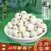  Hunan specialty Xianglian de-core dermabrasion white lotus dry goods sulfur-free 500g Xiangtan Farmer Tongxin white lotus inch three lotus seeds
