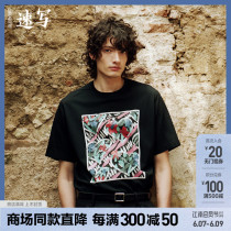 (Mall same section) Speed Write Mens 2022 Summer new T-shirt Chauffo Printed Short Sleeves Clothes 9M5110060