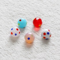 16mm Highlights ball spot Glass Bead Craft Glass Ball Marbles Jumps of Chess Vase Fish Tank decorative ball Poko