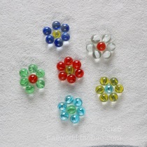 Selection of 16mm floras with heart-shaped glass ball marbles childrens toys glass beads Gleaming Clips Marbles Marbles