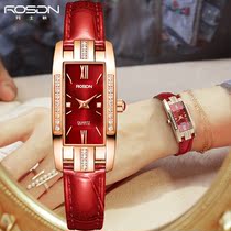  Laoshidun watch womens 2021 new summer top ten brands niche light luxury red womens watch small green watch