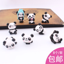 8 Panda creative pushpin cartoon cute big head press nail Message board Photo wall color cork I-shaped nail