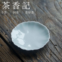 Tea incense handmade celadon tea cup holder shadow green cup pad tea tray kung fu tea set tea ceremony zero with tea pad