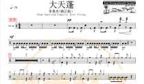 1430 Li Yuanjie-Big canopy drum set pop song original drum score