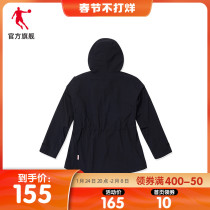 Jordan sports coat women's 2020 fall winter new loose hooded windbreaker woven sports jacket women's coat