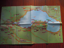  Chaohu hand-painted map Distribution map of surrounding attractions