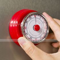 Magnet Red Kitchen Mechanical Retro Timer Kitchen Timer Refrigerator Adsorption Back Magnetic countdown timer