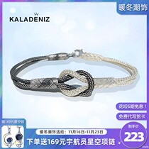 999 Sterling Silver Mens Bracelet Couples Woven Lucky Hand Rope Small Handwork for Girls Customized