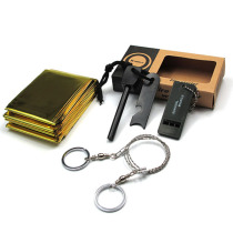 Bell survival magnesium rod Flint set outdoor equipment wire saw whistle life blanket waterproof magnesium strip