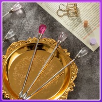 Control paint color mixing stick girl heart fire paint seal Tool Metal burning wax mixing spoon gold powder spoon
