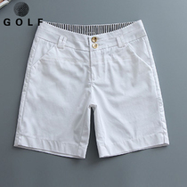 Golf womens pants 5 five five-point pants summer new solid color shorts Stretch Slim casual Korean straight pants