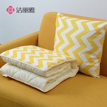 Jie Liya pillow quilt dual-use office living room nap blanket Car waist pillow Home pillow fluff with pillowcase