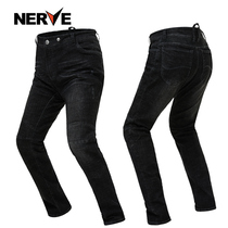 NERVE Motorcycle Rider Riding Jeans Racing Pants Mens Four Seasons Locomotive Cross-Country Retro Anti-Fall Spring and Autumn