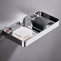 304 stainless steel soap soap holder Hole-free drain soap shelf Bathroom toilet soap box Wall-mounted