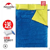 NH Couple double sleeping bag adult outdoor spring summer and autumn Four Seasons camping indoor lunch break cotton wide and thick warm