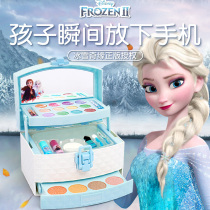Childrens Toys for Girls Cosmetics Set Non-toxic Elsa Princess Box Frozen Birthday gift for kid girl