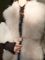 Fengjia aura blessing luxury fur stitching cashmere light slim age reduction warm waistcoat PM0172 SS