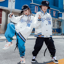 Nien Family Hiphop Less Children Street Dance Suit Boy Autumn Clothing Girls Watch Performance Hip-hop Loose Baseball Service Tide
