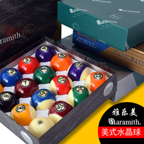 Imported Yalemei crystal black eight American billiard sub Chinese 8 ball TV snooker supplies Belgium 16 color