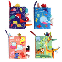 New three-dimensional baby early education cloth book Parent-child interaction paper baby can not tear the dinosaur ocean tail cloth book toy