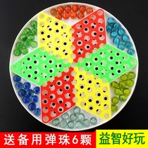 Checkers grown-up version Boveball big international checkers 100 Grounds glass ball marbles glass beads jumps checkers
