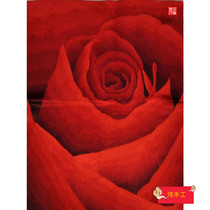 Customized handmade embroidery old embroidery pieces non-heritage hand embroidery Su embroidery decorative painting full embroidery Red Rose picture mural