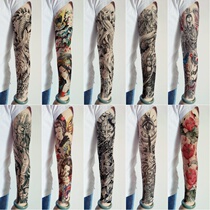 1 set of 6 full-arm flower arm tattoo stickers waterproof long-lasting tide men and women Prajna carp lifelike personality tattoo paper