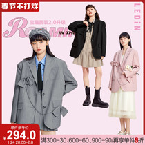 Lecho Romantic Bow Small Suit 2022 New Advanced Suit Leisure Coat Women's Spring and Autumn Loose Tide
