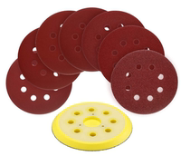 5 inch 8 hole disc wall grinder special sandpaper pneumatic grinder self-adhesive sand plate 125MM flocking