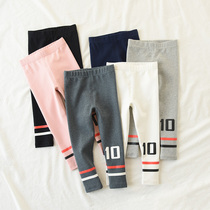 Foreign air 100 hitch bottom pants children pure cotton elastic long pants boy girl pants CUHK Scout new
