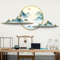 Creative Chinese wind wall wallpaper self-adhesive study living room sofa TV background wall stickers Chinese landscape painting stickers