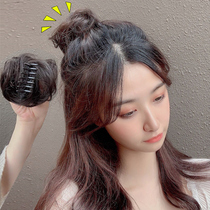 Grab clip small half meatball head wig Female simulation hair fluffy natural bud hair decoration lazy pad hair bag hair device