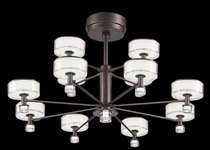 Opal Lighting ceiling lamp MZX850-D1X441-WT-Moonlight treasure box-4K-12 head-deep Curry