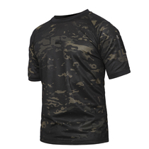  Rhinoceros Hejia German military fan outdoor elastic short-sleeved T-shirt quick-drying fabric skin-friendly mesh breathable night camouflage