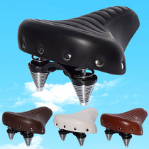 Oversize bicycle seat Bicycle vintage saddle generation driving seat Big ass universal accessories Rivet tower spring