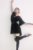 zs Latin dance skirt side split front short back long beautiful back practice suit dance adult new dress L305