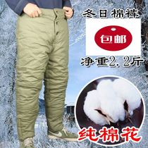 Labor Protection Working Cotton Pants Advanced Winter Laobao Clothing Cotton Clothes Cold Bank Warm Working Clothes Thickened Pure Cotton Cotton Pants