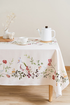 Miao HOME pastoral light luxury ins designer hand-painted table cloth Nordic flower plant waterproof and oil-proof table cloth
