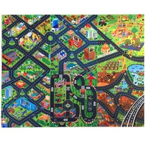Exit childrens early education educational toys urban traffic scene rail parking lot game pad road sign map