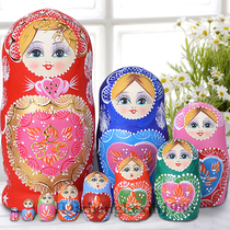 Professional set of baby shop imported formaldehyde-free taste basswood hand-painted Russian set of baby 10 layers 1051