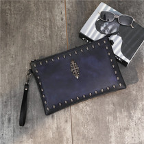 2021 Korean version of trades Street vintage pattern hand bag shoulder Cross bag file IPAD bag youth wrist bag