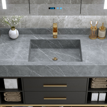 Qiudi bathroom rock board one hand wash face wash table basin bathroom cabinet
