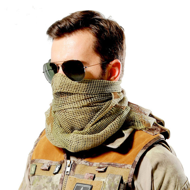 Outdoor sports tactical camouflage net scarf multi-functional male special forces camouflage neck scarf