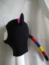Diving cartoon cap colorful long tail * Swimming warm sunscreen cap